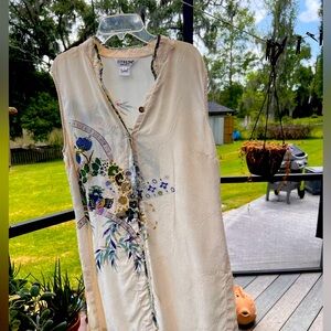 Citron silk top Large